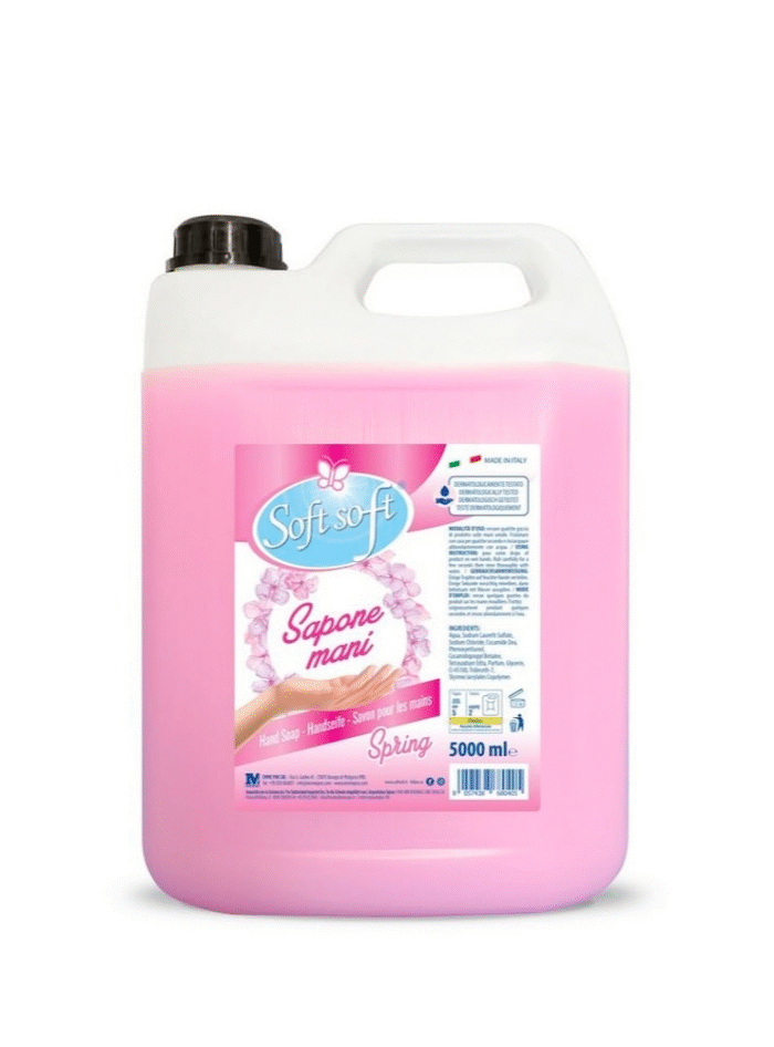 Savon liquide rose pour les mains - SOFT SOFT - Bidon 5L – Image 1