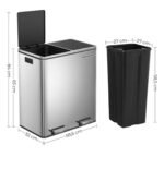 Poubelle en Aluminium 2 x 30 Litres – Image 3