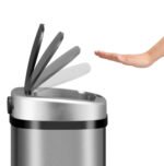 Poubelle automatique En aluminium 60L
