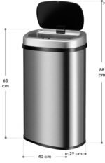 Poubelle automatique En aluminium 60L – Image 2